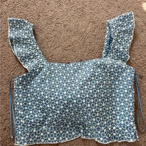 Floral Blue Women's Top